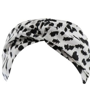 Slip Silk Black and White Leopard Headband (NEW)